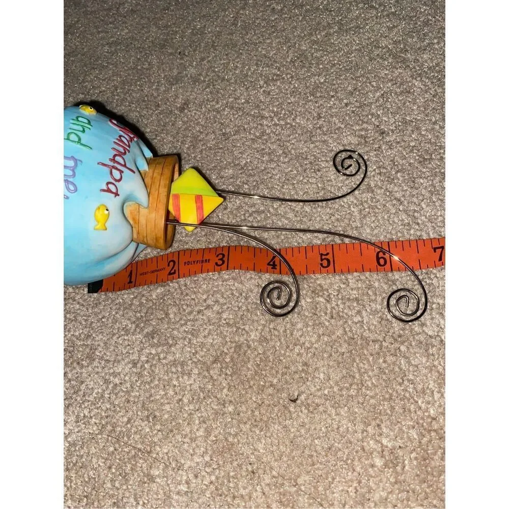 Lot Of 2 Hand Painted Picture Holders Grandpa Dad Kids